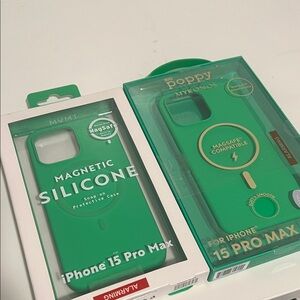 MVMT Magnetic Silicone Case for iPhone 15 Pro Max - Vibrant Green